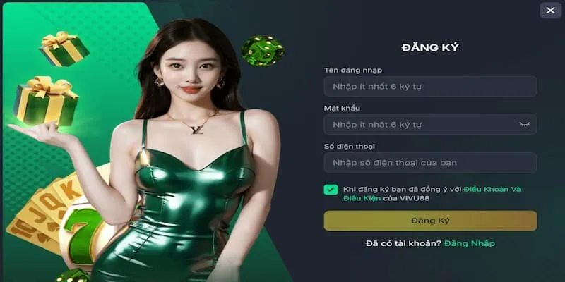 Cách thức đăng ký nick game ở VIVU88